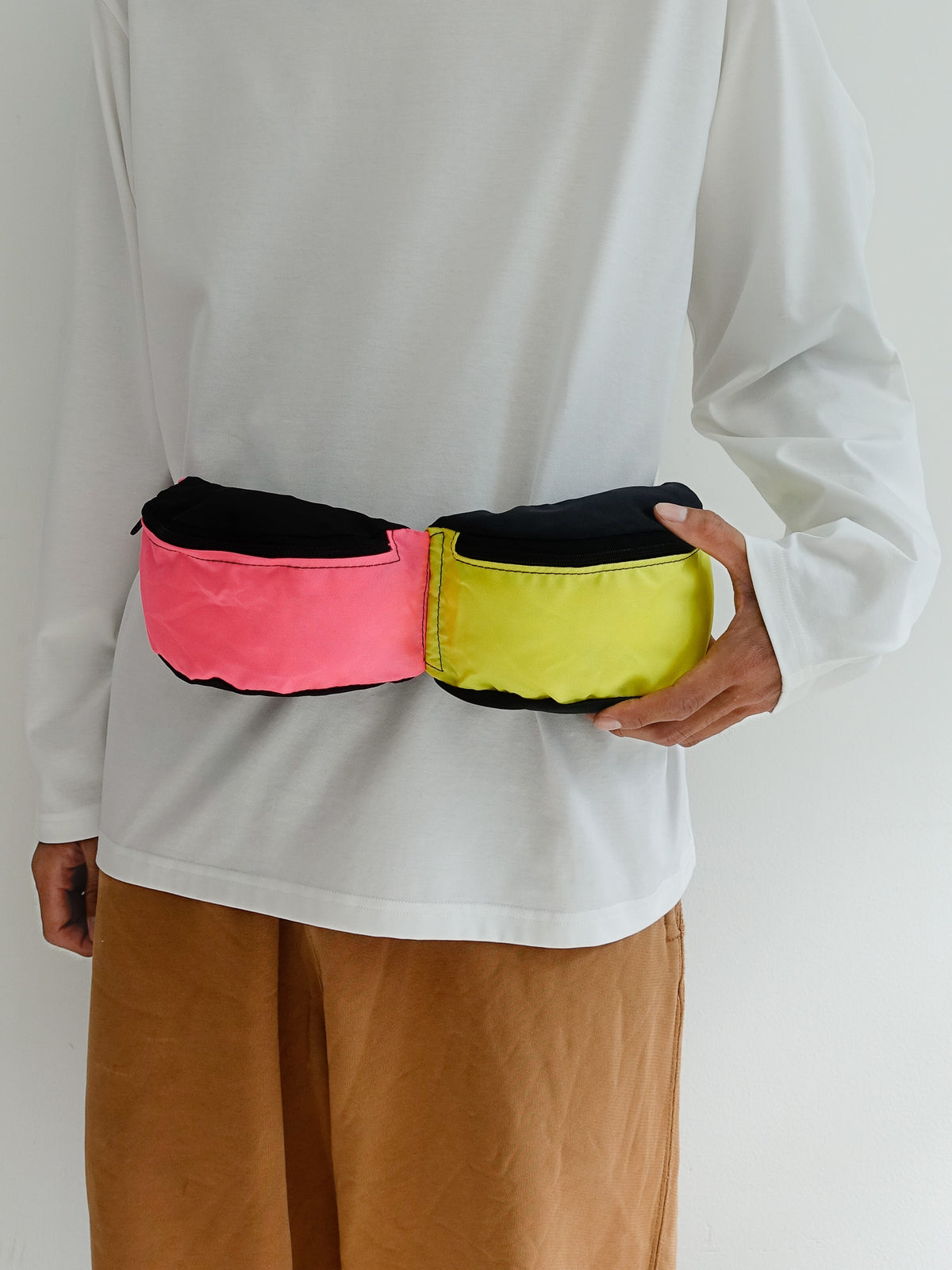 DEADSTOCK HIP BAG 2CONBI / PINK × YELLOW