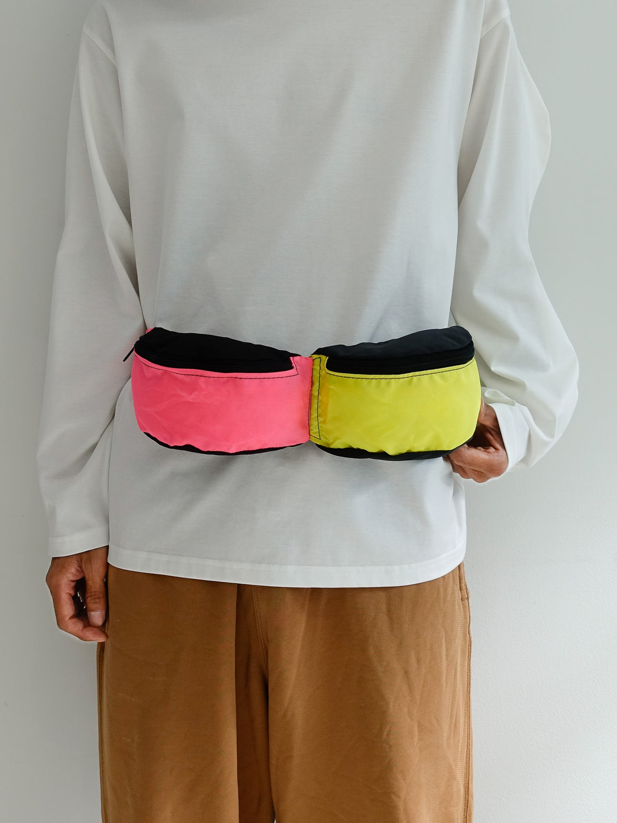 DEADSTOCK HIP BAG 2CONBI / PINK × YELLOW